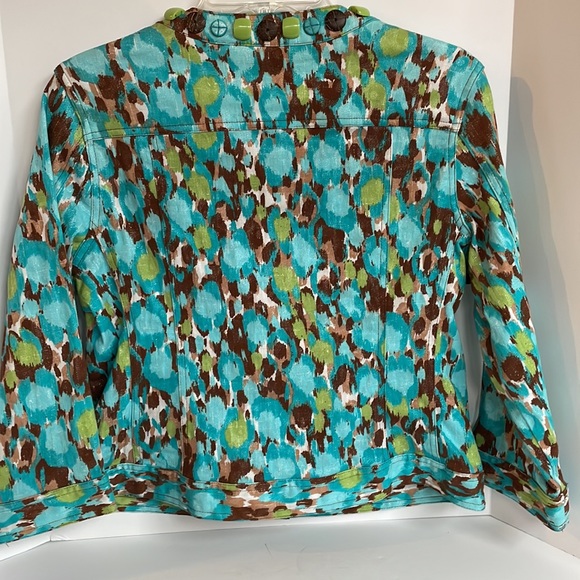 Ruby Rd. beaded neck button front 4 pocket short jacket size 10 - Picture 7 of 10